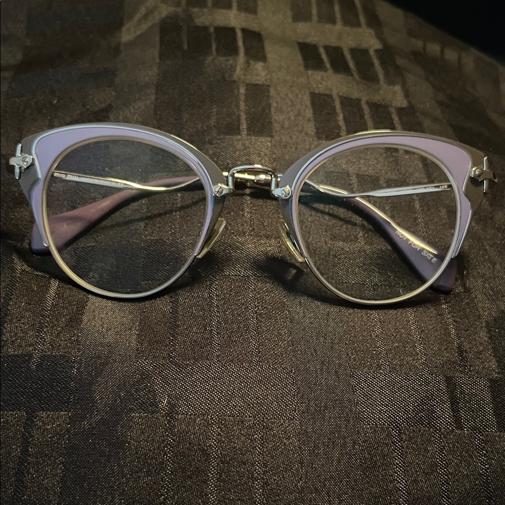 Miu Miu Lavender and Silver Women's Glasses